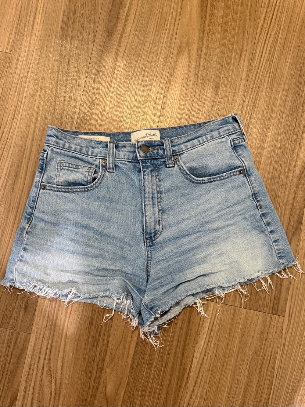 Universal Thread Light Blue High-Rise Cutoff Denim Shorts